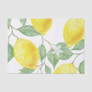 Lemon Yellow Tissue Paper Decoupage