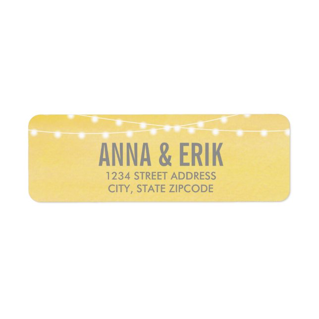 Lemon Yellow Watercolor String Lights (Front)