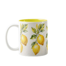 Lemon Yellow Watercolour Mug