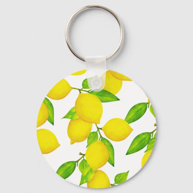 Lemon Zest Key Charm Keychain (Front)