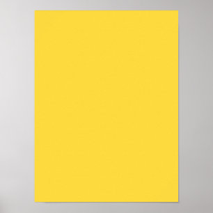 Lemon Zest Yellow Trend Colour Customized Template Poster