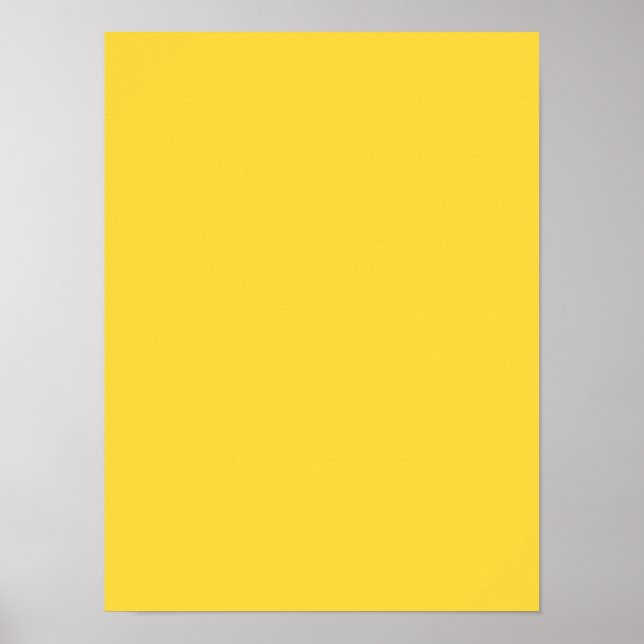 Lemon Zest Yellow Trend Colour Customized Template Poster (Front)