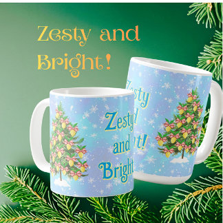Lemon Zesty and Bright Holiday Coffee Mug