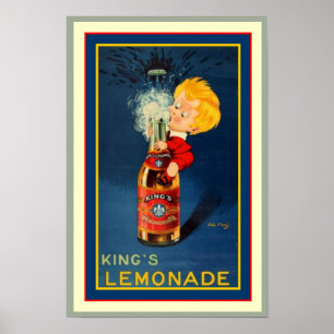 Lemonade Ad Poster vintage du Roi 11,5 x 16