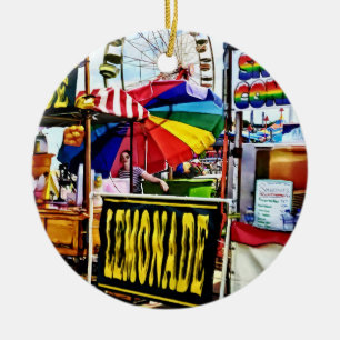 Lemonade and Snow Cones at the Fair Ceramic Ornament