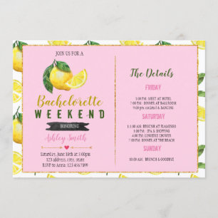 Lemonade bachelorette Invitation ionique