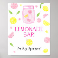 Lemonade Bar Birthday Sign