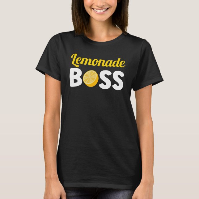 Lemonade Boss Stand Lemon Juice Summer Entrepreneu T-Shirt (Front)