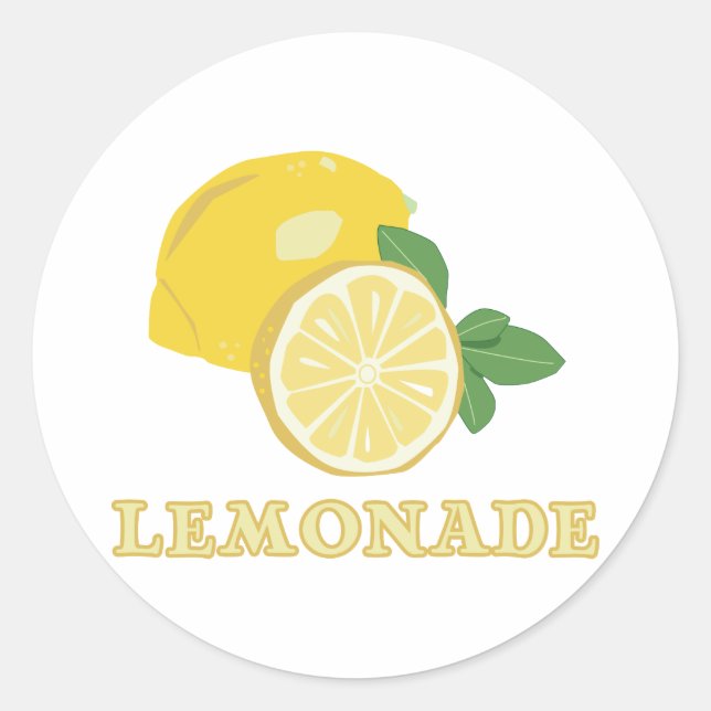 Lemonade Classic Round Sticker (Front)