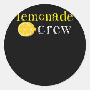 Lemonade Crew Cute Lemonade Stand Workers Classic Round Sticker