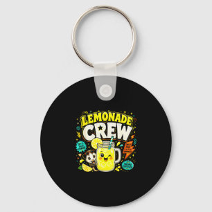 Lemonade crew funny cute kids lemonade stand keychain