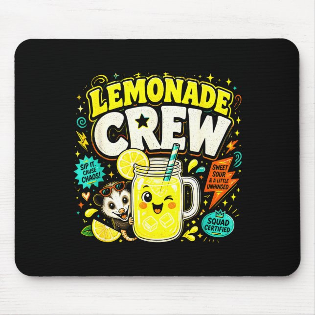 Lemonade crew funny cute kids lemonade stand mouse pad (Front)