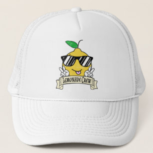 Lemonade Crew - Kawaii Peace Hand and Sunglasses Trucker Hat