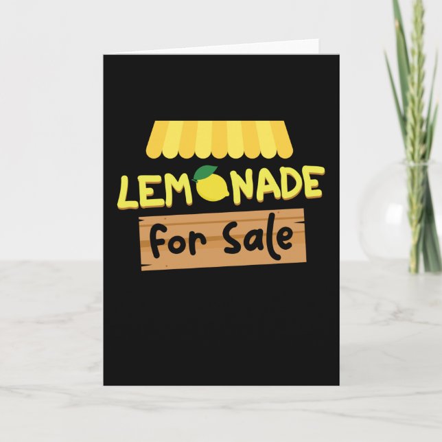 Lemonade For Sale Lemonade Card (Front)