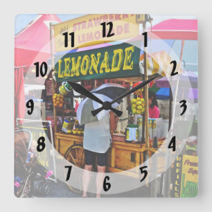 Lemonade For Sale Square Wall Clock