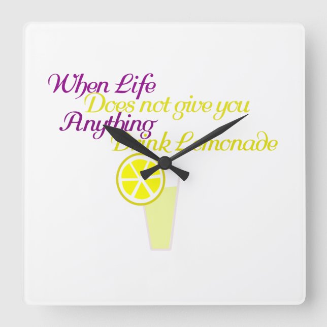 Lemonade Funny Lemonade  Square Wall Clock (Front)