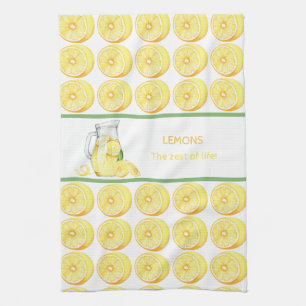 Lemonade In A Glass Kitchen Towel