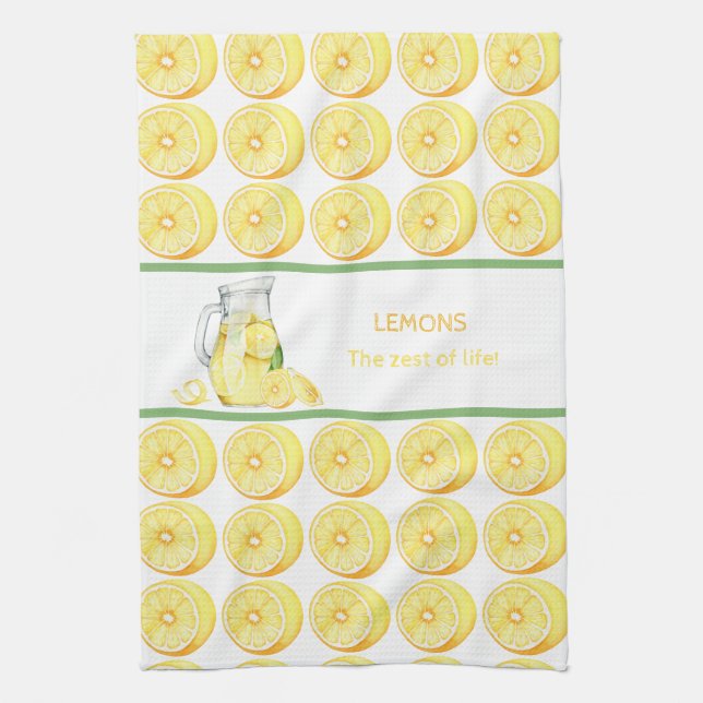 Lemonade In A Glass Kitchen Towel (Vertical)