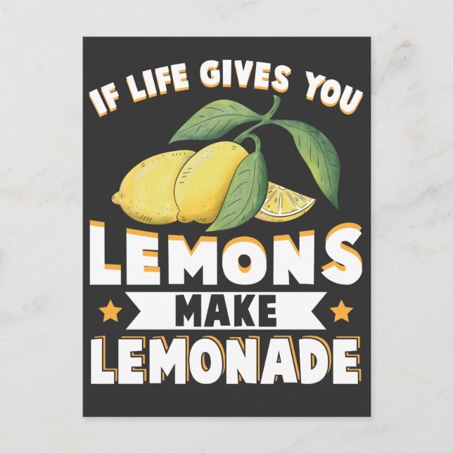Lemonade Lover Kid Fruit Sour Lemon Stand Postcard (Front)