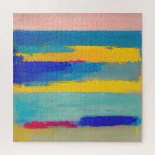 "Lemonade Lullaby" Abstract Art Jigsaw Puzzle