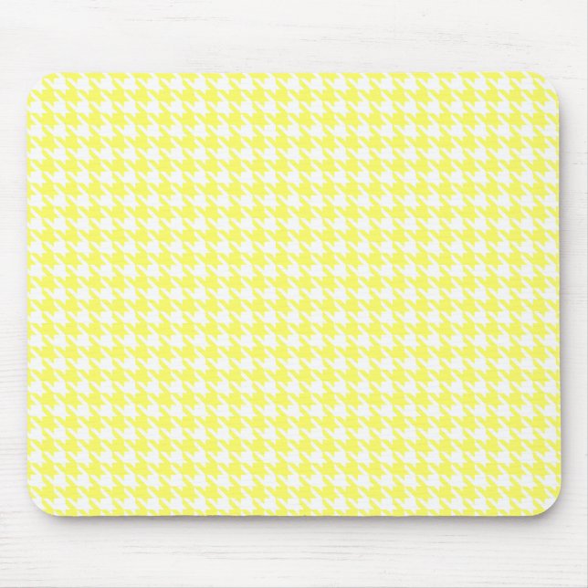 Lemonade Modern Houndstooth at Emporiomoffa Mouse Pad (Front)