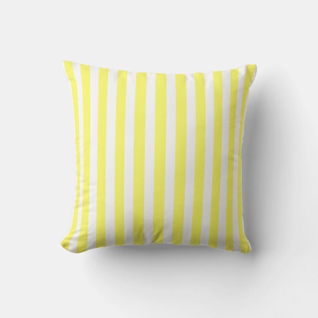 Lemonade Modern Stripes Throw Pillow (Front)