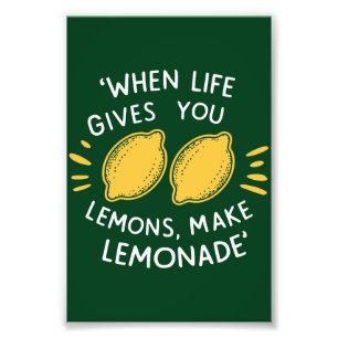 Lemonade Optimism, lemons summer Photo Print