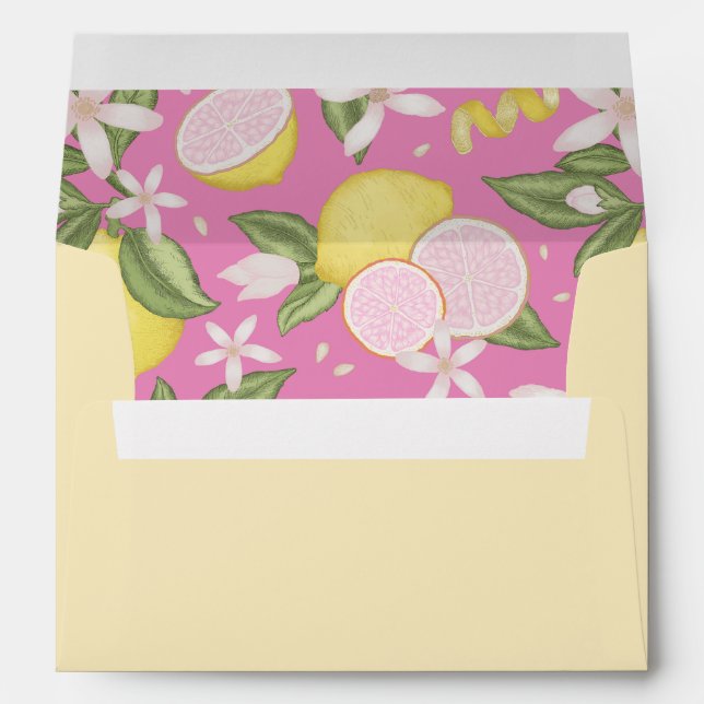 Lémonade rose Enveloppe Fête Anniversaire (Dos (Bas))