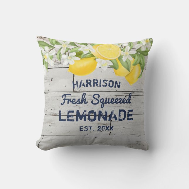 Lemonade Rustique Nom De Famille Jeu Oreiller (Recto)