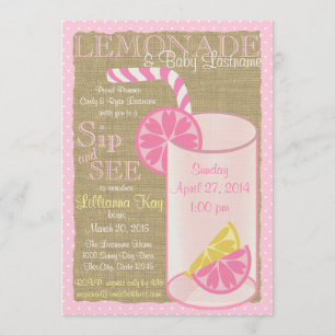Lemonade Sip and See Invitation