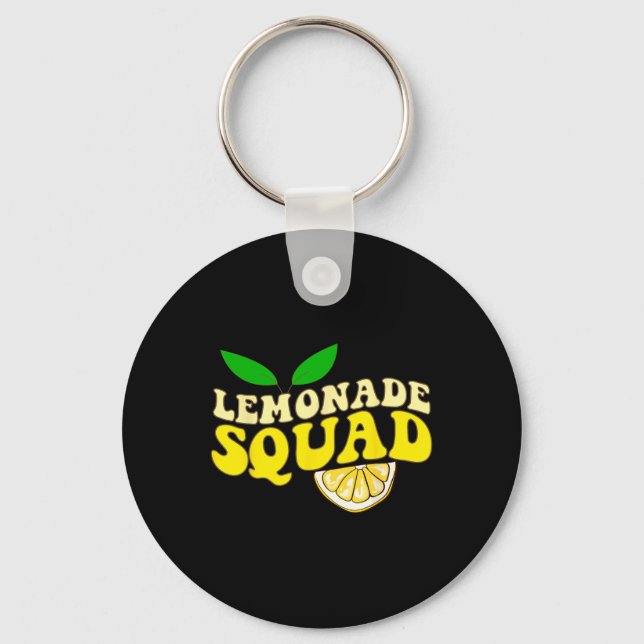 Lemonade Squad Funny For Stand Boss Lemon Juice Su Keychain (Front)