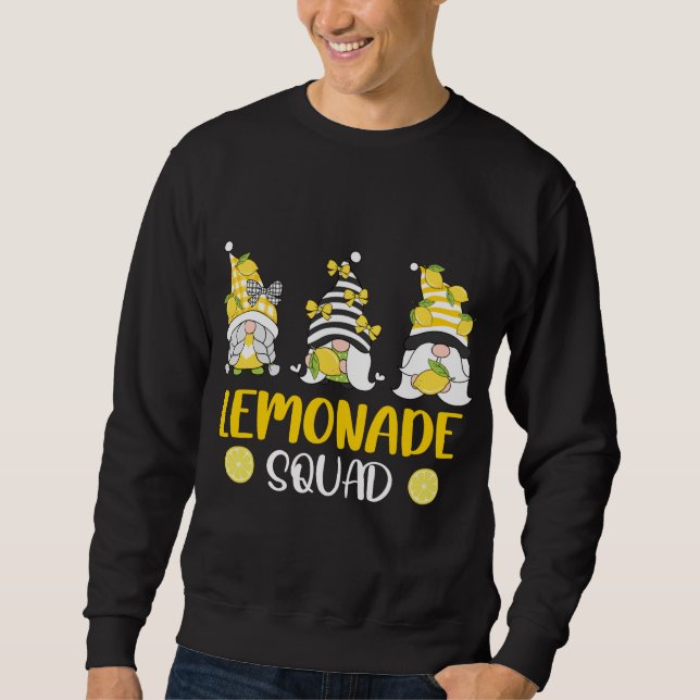 Lemonade Squad Summer Funny Gnomes Lemon Fruit Lov Sweatshirt (Front)