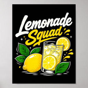 Lemonade squad summer lemon drink lover crew poster