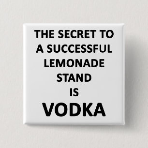 Lemonade Stand 2 Inch Square Button