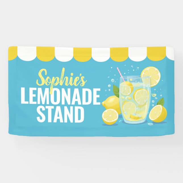 Lemonade Stand Banner Sign with Name (Horizontal)