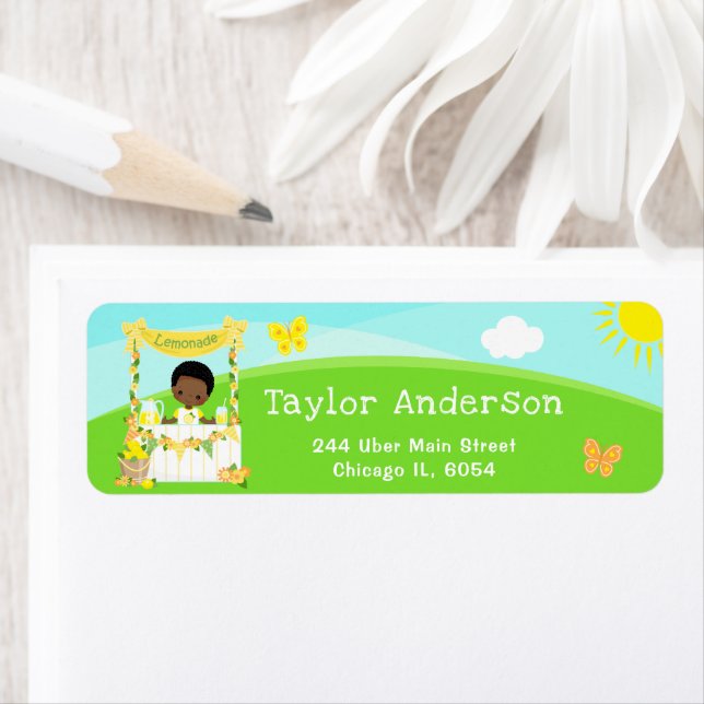 Lemonade Stand Birthday Dark Skin Boy (Insitu)