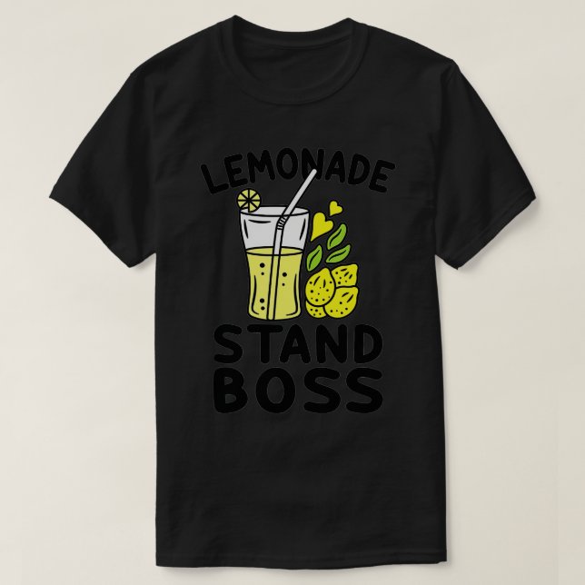 Lemonade Stand Boss Lemon Juice Funny Entrepreneur T-Shirt (Design Front)