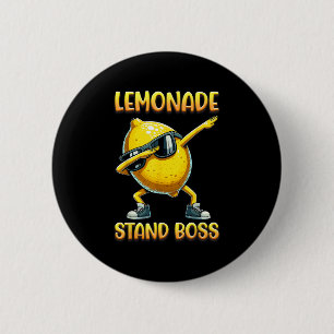 Lemonade Stand Boss Summer Entrepreneur Cool Lemon 2 Inch Round Button