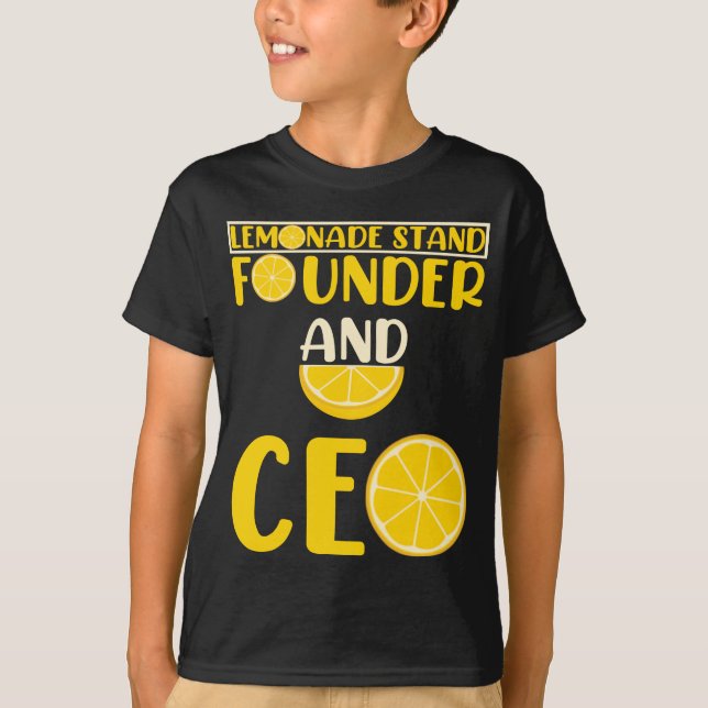 Lemonade Stand Boys Girl Funny CEO T-Shirt (Front)