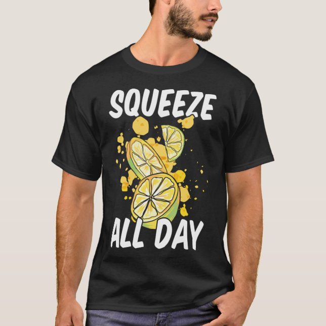 Lemonade Stand Business Boss Sell Lemon Juice Crew T-Shirt (Front)