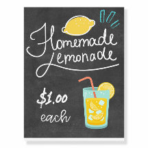 Lemonade Stand Chalkboard Poster Template Sign