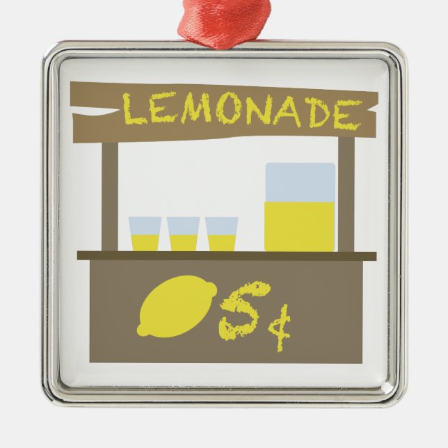 Lemonade Stand Metal Ornament (Front)