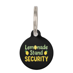 Lemonade Stand Security Funny Summer Citrus CEO Pet Tag