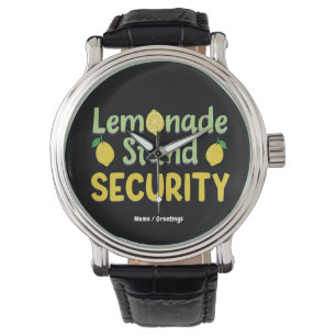 Lemonade Stand Security Funny Summer Citrus CEO  Watch