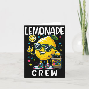Lemonade Stand Squad Security Girl Boss Kids Card