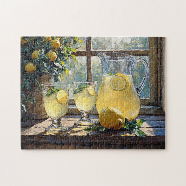 Lemonade Sunlit Kitchen Scene Jigsaw Puzzle (Horizontal)