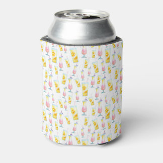 Lemonade Umbrella Drink Print Soda Can Cooler