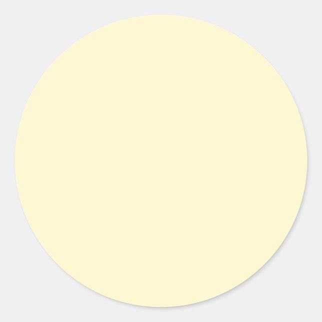 Lemonade Yellow Solid Colour | Classic Elegant Classic Round Sticker (Front)