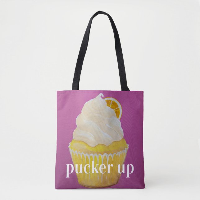 Lemondrop Pucker Up Tote Bag (Front)