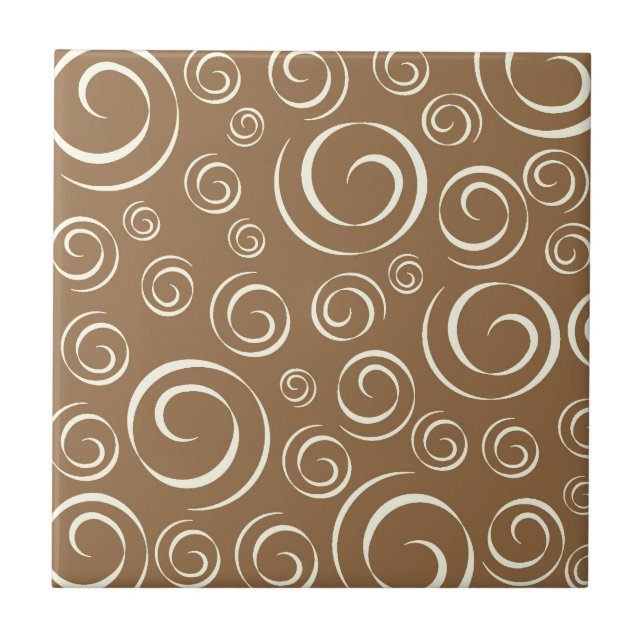 Lemongrass swirl pattern Pt81 Tile (Front)